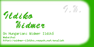 ildiko widmer business card