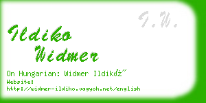 ildiko widmer business card